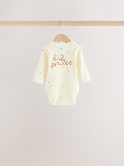 Dsiney Kidz - Neutral Milk Club Long Sleeve Baby Bodysuits 3 Pack image 6
