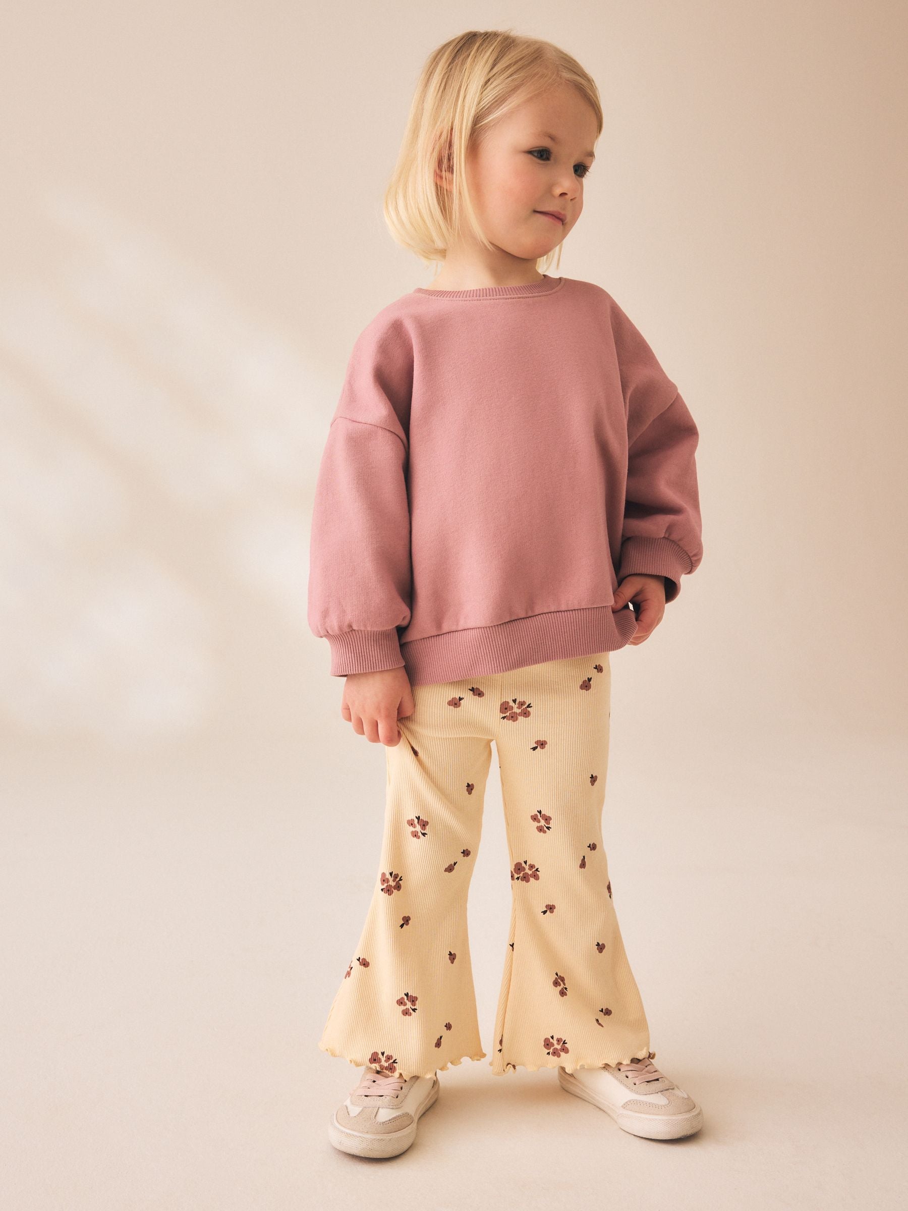 Pink Ditsy Pets Sweatshirt and Flare Leggings Set (3mths-7yrs) image 2