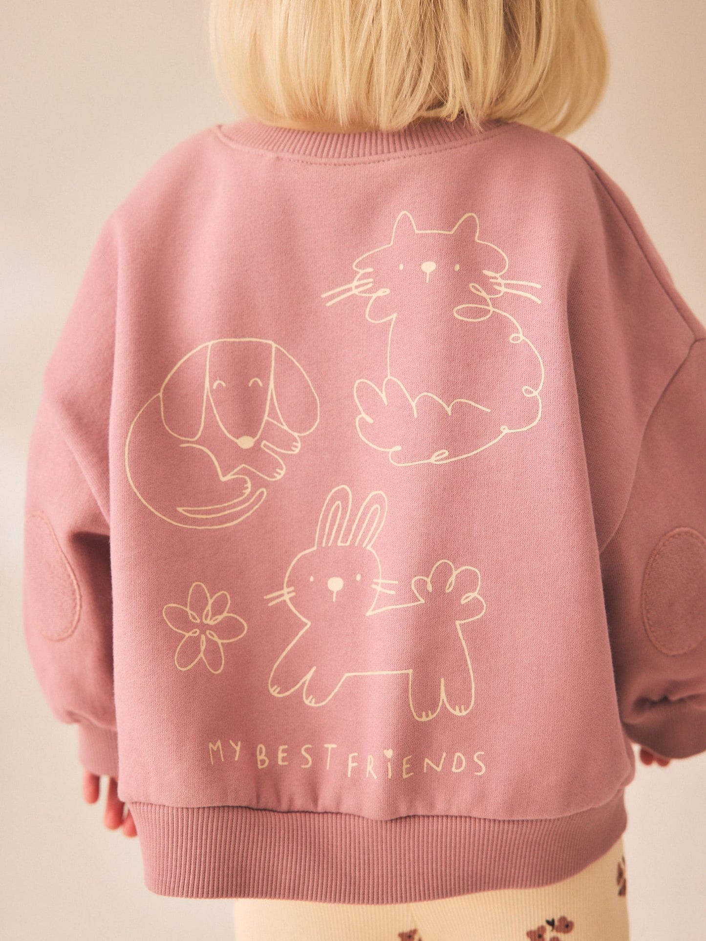 Pink Ditsy Pets Sweatshirt and Flare Leggings Set (3mths-7yrs) image 3