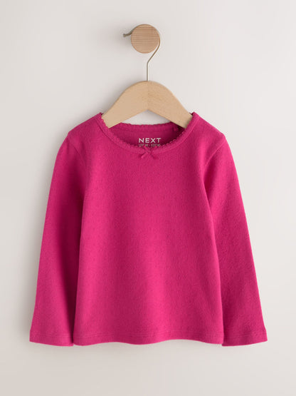Dsiney Kidz - Pink Berry Long Sleeve Pointelle Top (3mths-7yrs) image 5