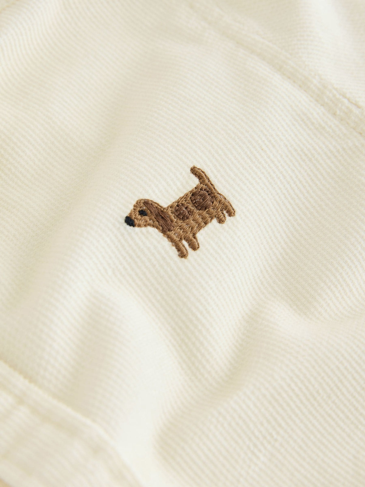 Dsiney Kidz - Ecru Dog Embroidery Long Sleeve Cord Shirt (3mths-7yrs) image 3