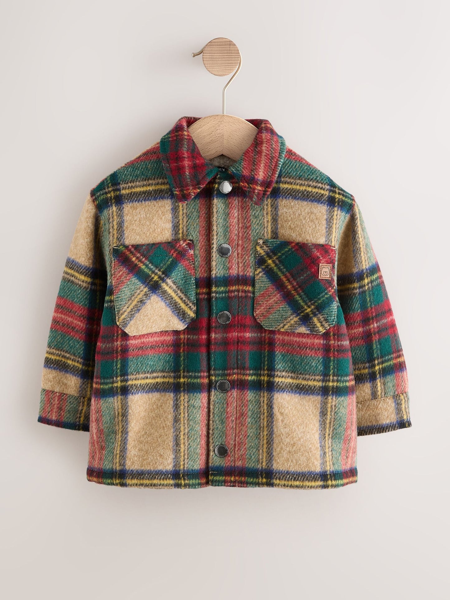 Dsiney Kidz - Red/Green Check Borg Lined Shacket (3mths-7yrs) image 1