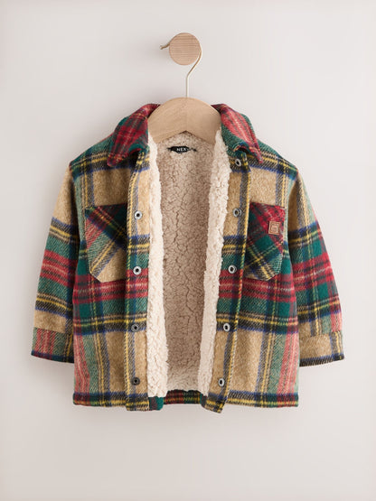 Dsiney Kidz - Red/Green Check Borg Lined Shacket (3mths-7yrs) image 2