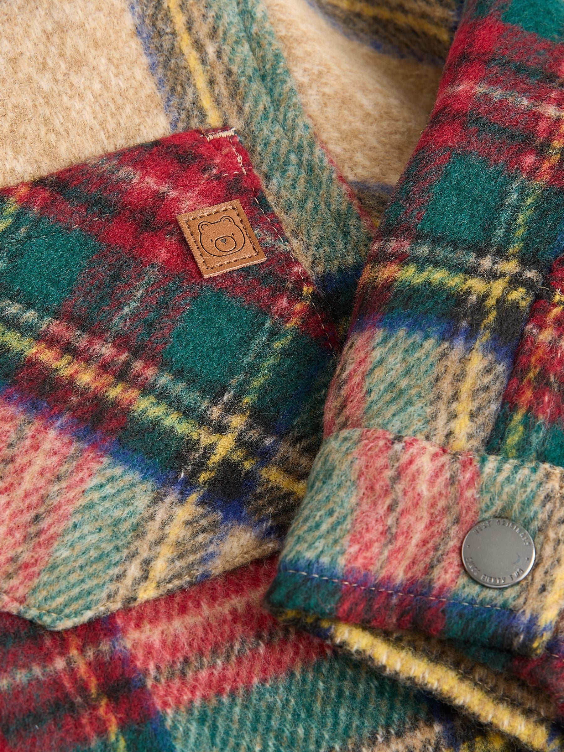 Dsiney Kidz - Red/Green Check Borg Lined Shacket (3mths-7yrs) image 4