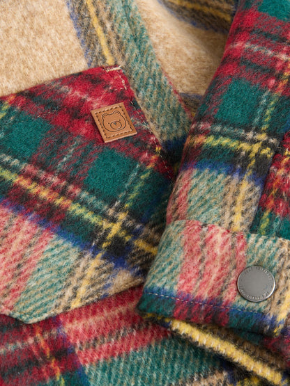 Dsiney Kidz - Red/Green Check Borg Lined Shacket (3mths-7yrs) image 4
