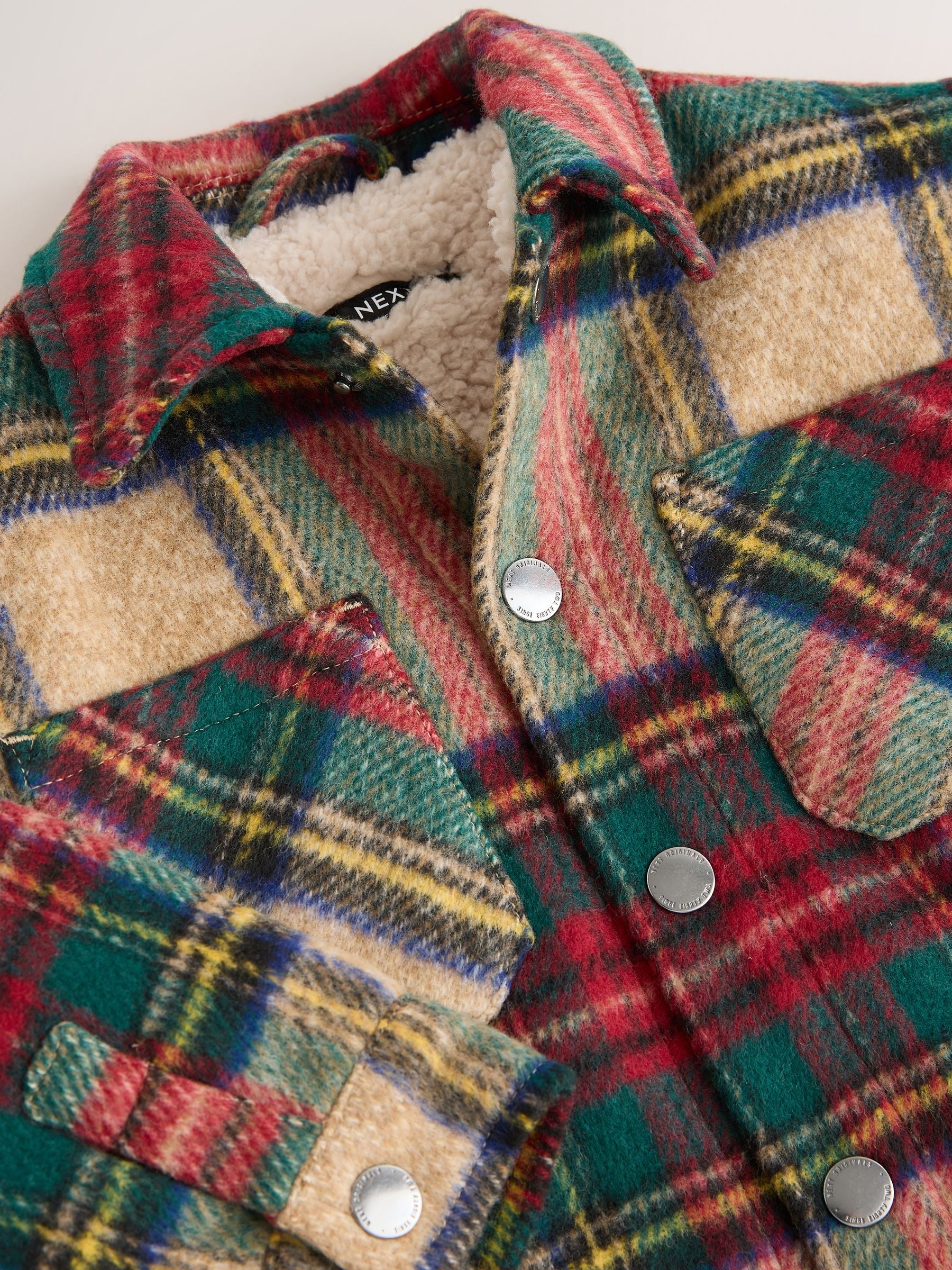 Dsiney Kidz - Red/Green Check Borg Lined Shacket (3mths-7yrs) image 5