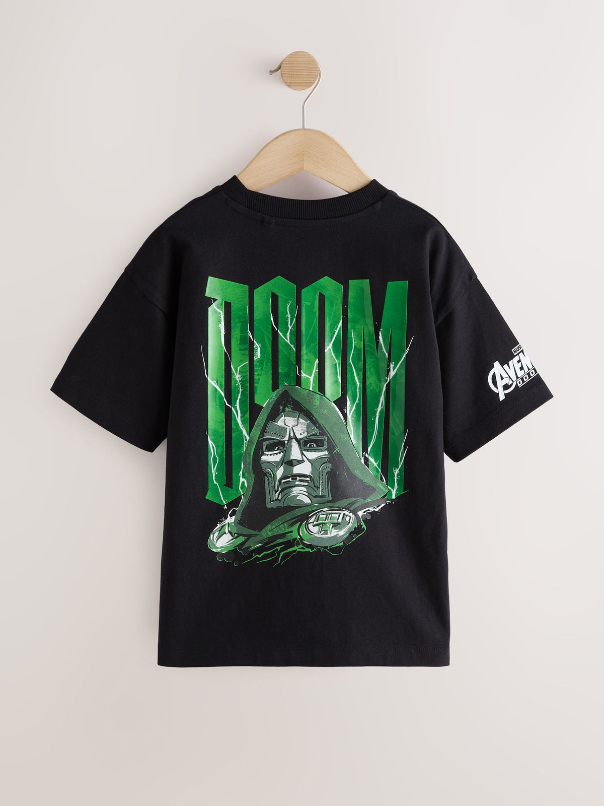 Black Dr Doom Back Print Marvel T-Shirt (3-16yrs) - image 2