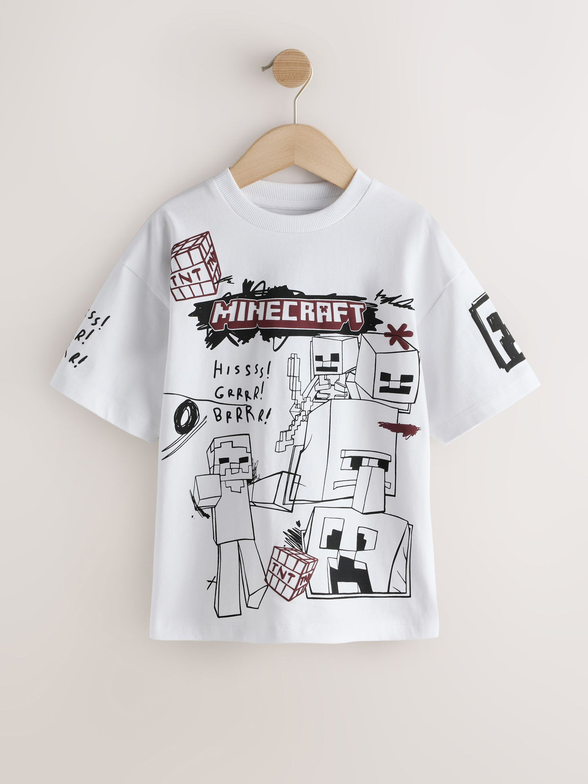 White Single Minecraft T-Shirt (3-16yrs) - image 1