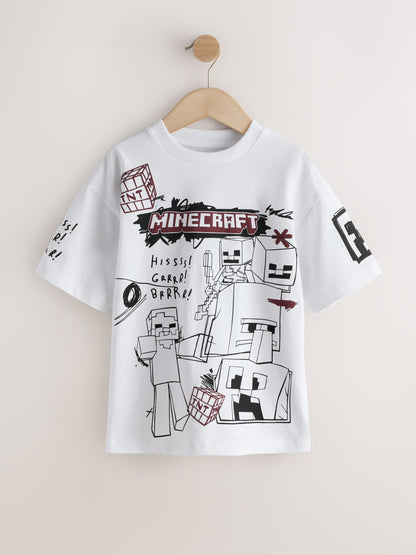 White Single Minecraft T-Shirt (3-16yrs) - image 1