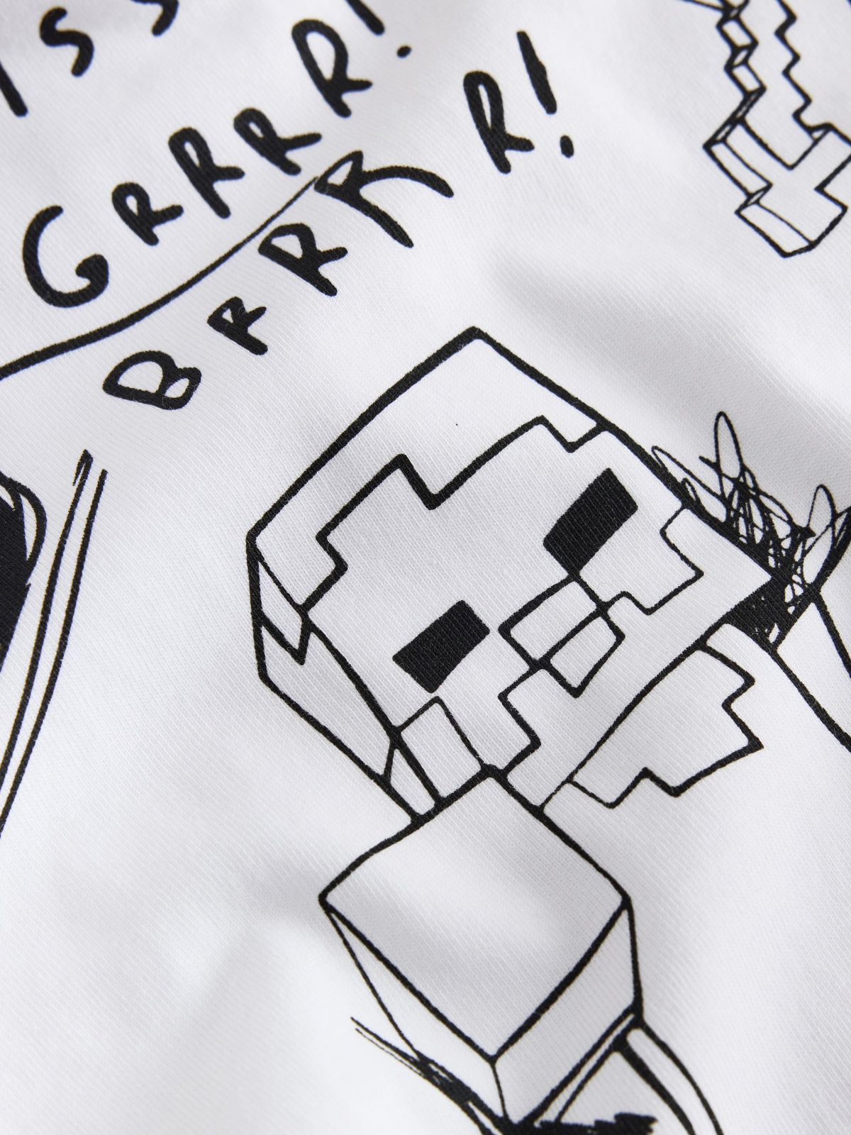White Single Minecraft T-Shirt (3-16yrs) - image 3