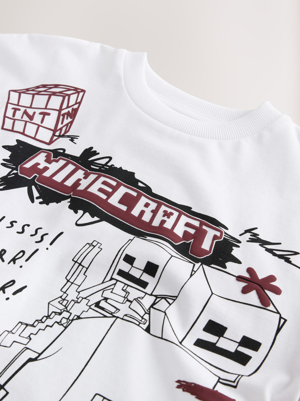 White Single Minecraft T-Shirt (3-16yrs) - image 4