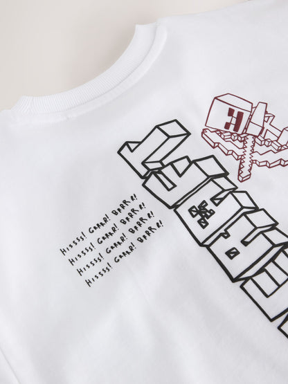 White Single Minecraft T-Shirt (3-16yrs) - image 5