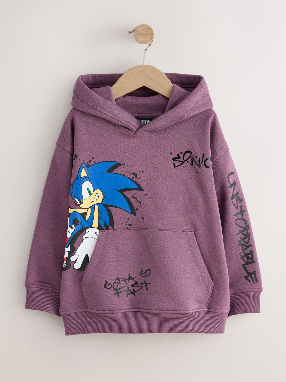 Purple Sonic Hoodie with Back Print (3-16yrs) - image 1