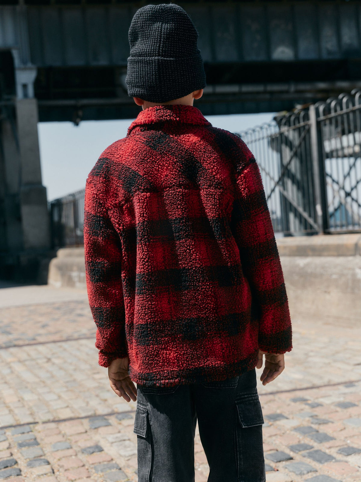 Red Check Borg Fleece Shacket (3-16yrs) - image 5