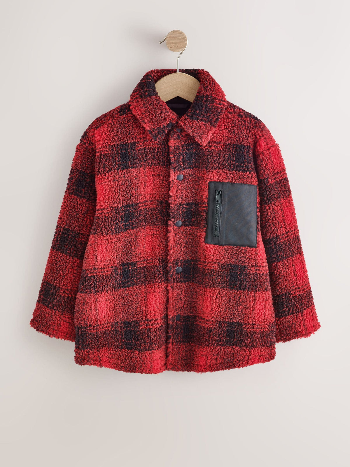 Red Check Borg Fleece Shacket (3-16yrs) - image 6