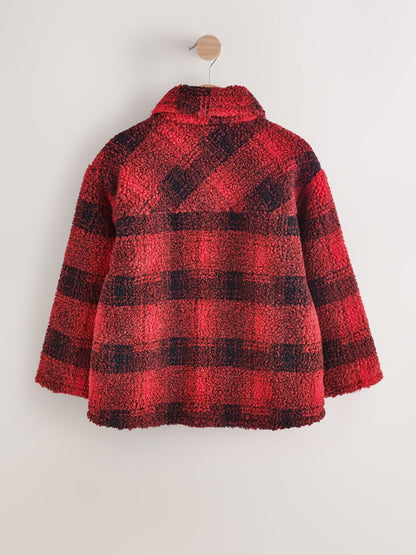 Red Check Borg Fleece Shacket (3-16yrs) - image 7