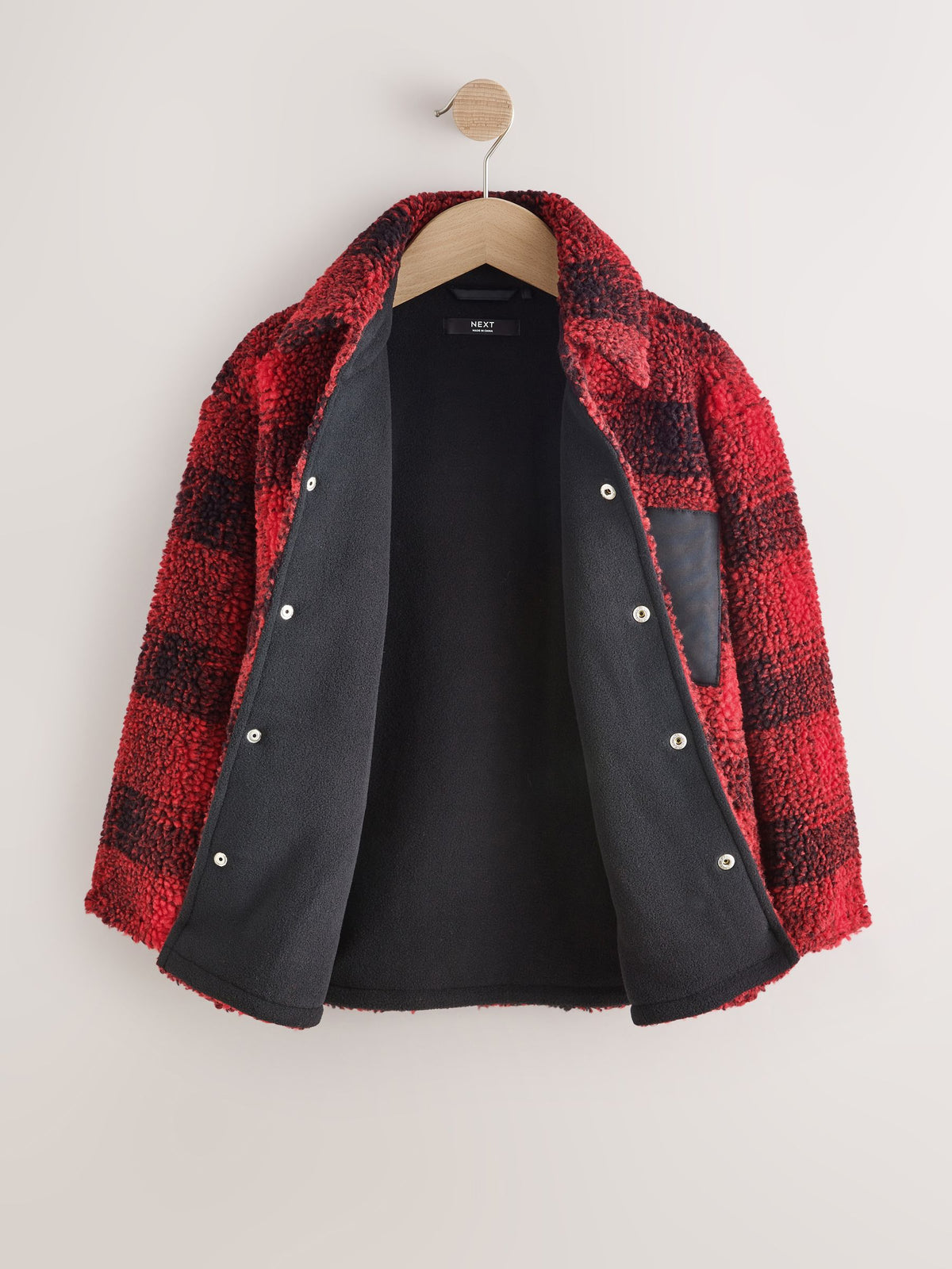 Red Check Borg Fleece Shacket (3-16yrs) - image 8