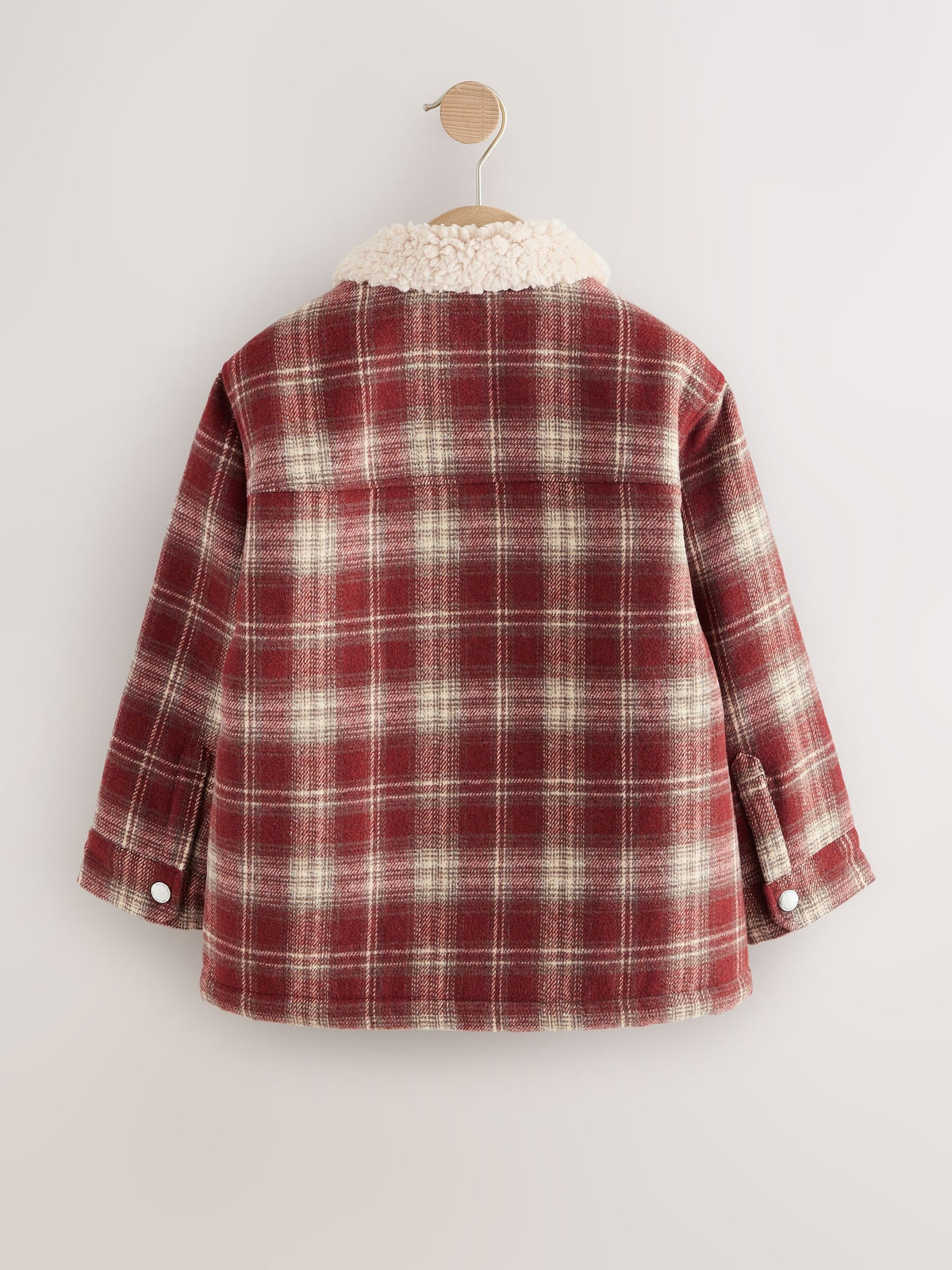 Rust Red Check Borg Lined Shacket (3-16yrs) - image 8