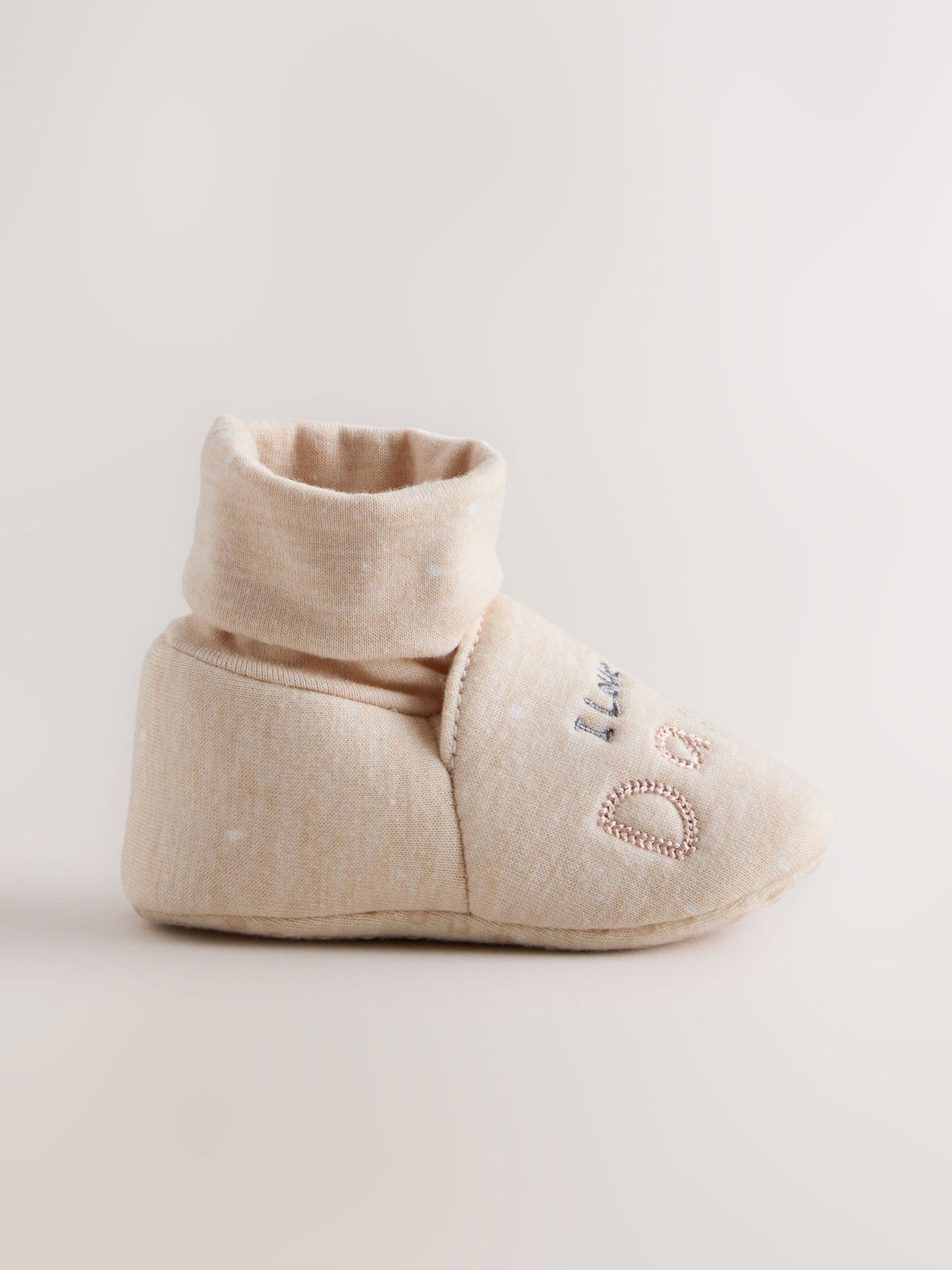 Neutral I Love my Mummy / Daddy Sock Top Bootie 2 Pack (0-18mths) image 4
