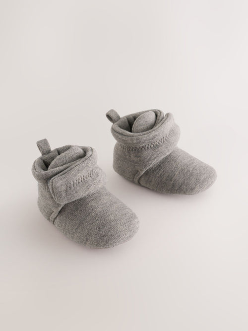 Dsiney Kidz - Grey Slipper Wrap Boots (0-2mths) image 1