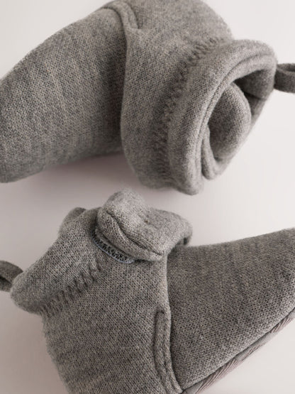 Dsiney Kidz - Grey Slipper Wrap Boots (0-2mths) image 4
