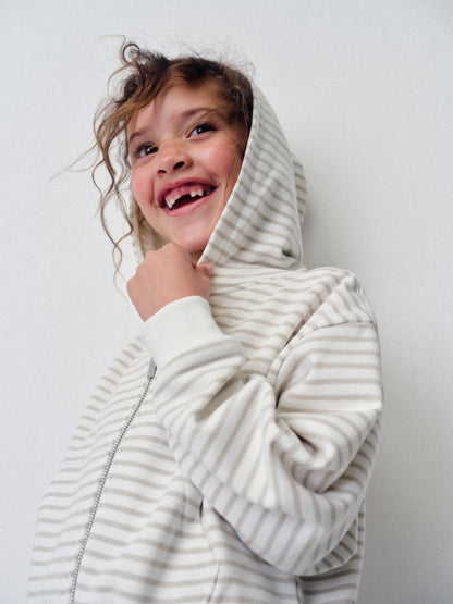 Dsiney Kidz - The Set 6 Piece Jersey Zip Through Hoodie Crew Oversized T-Shirt Short Rib Vest and Cycling Shorts Set Pink/Cream/Brown image 7
