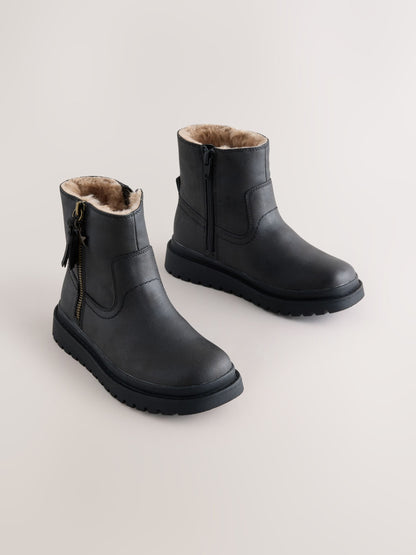 Black Standard Fit (F) Tassel Boots image 1