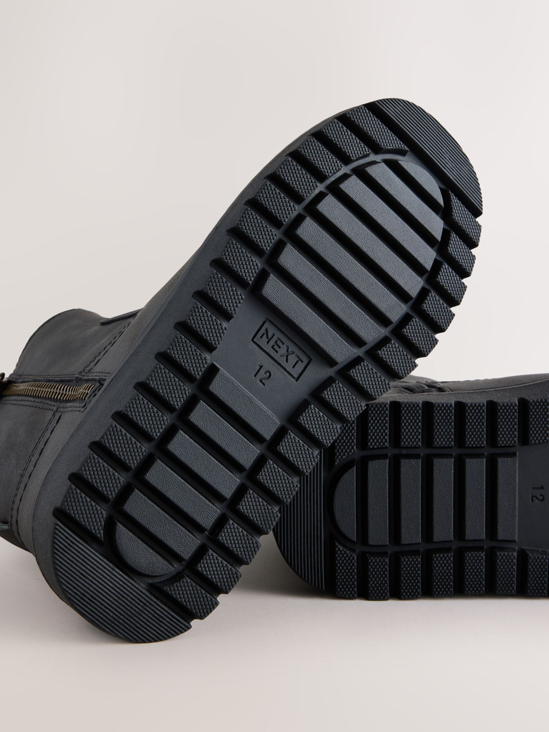 Black Standard Fit (F) Tassel Boots image 5