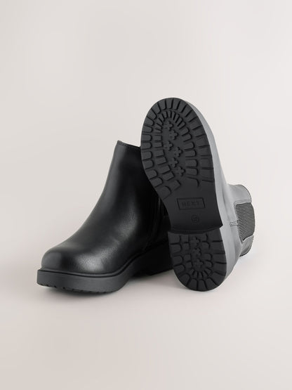 Black Standard Fit (F) Chelsea Ankle Boots image 3