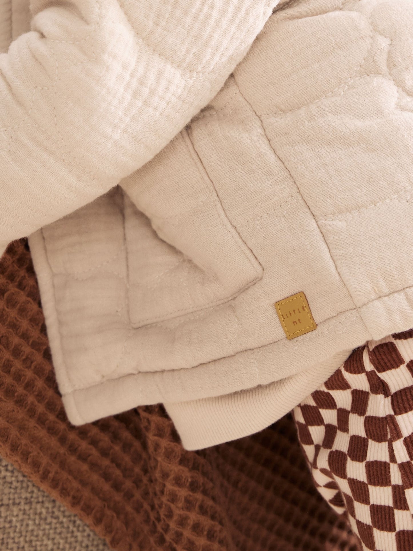 Dsiney Kidz - Cream Crinkle Bear Face Quilted Baby Jacket image 4