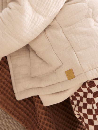 Dsiney Kidz - Cream Crinkle Bear Face Quilted Baby Jacket image 4