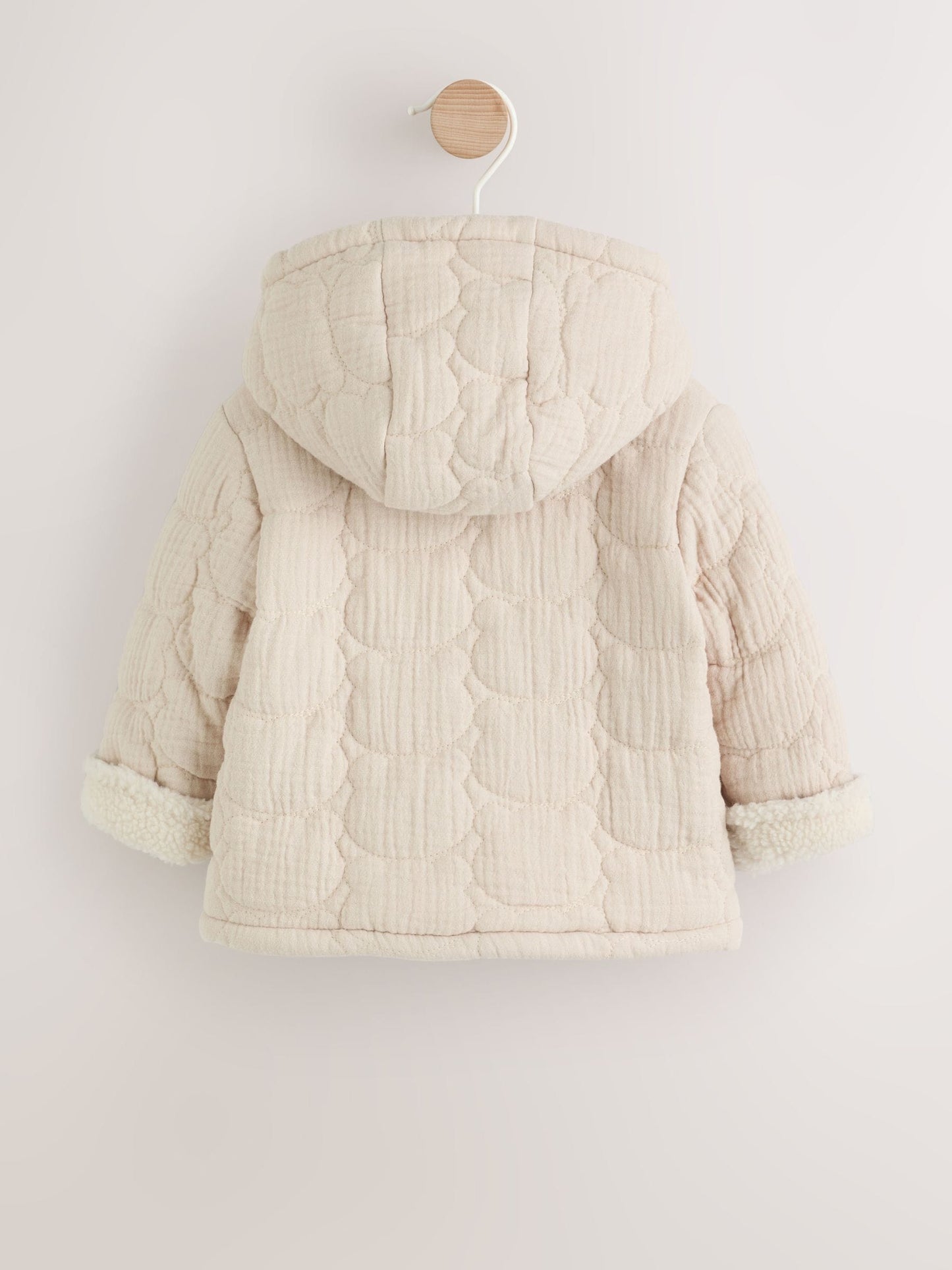 Dsiney Kidz - Cream Crinkle Bear Face Quilted Baby Jacket image 6