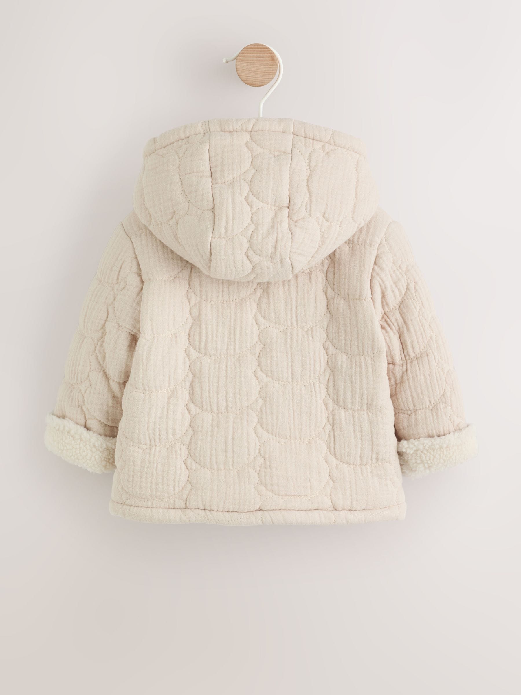 Dsiney Kidz - Cream Crinkle Bear Face Quilted Baby Jacket image 6