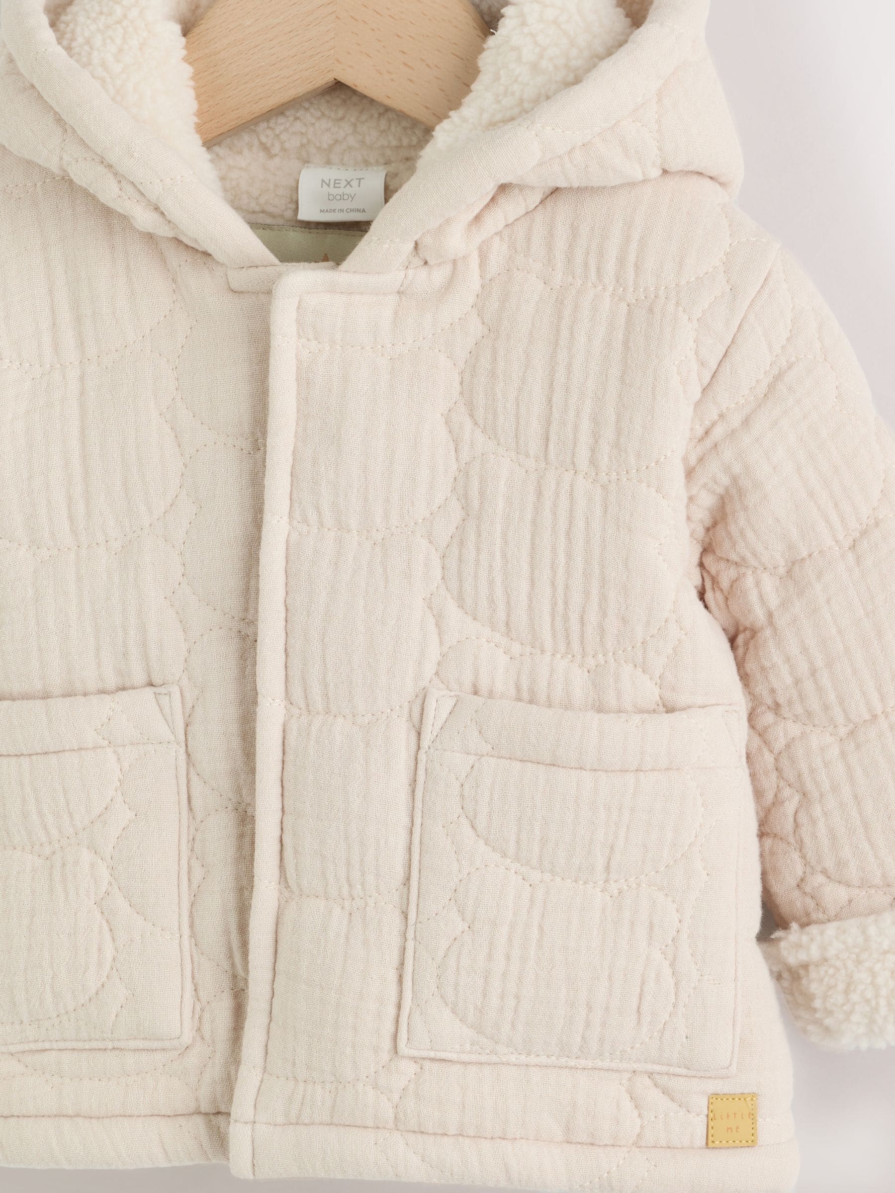Dsiney Kidz - Cream Crinkle Bear Face Quilted Baby Jacket image 7
