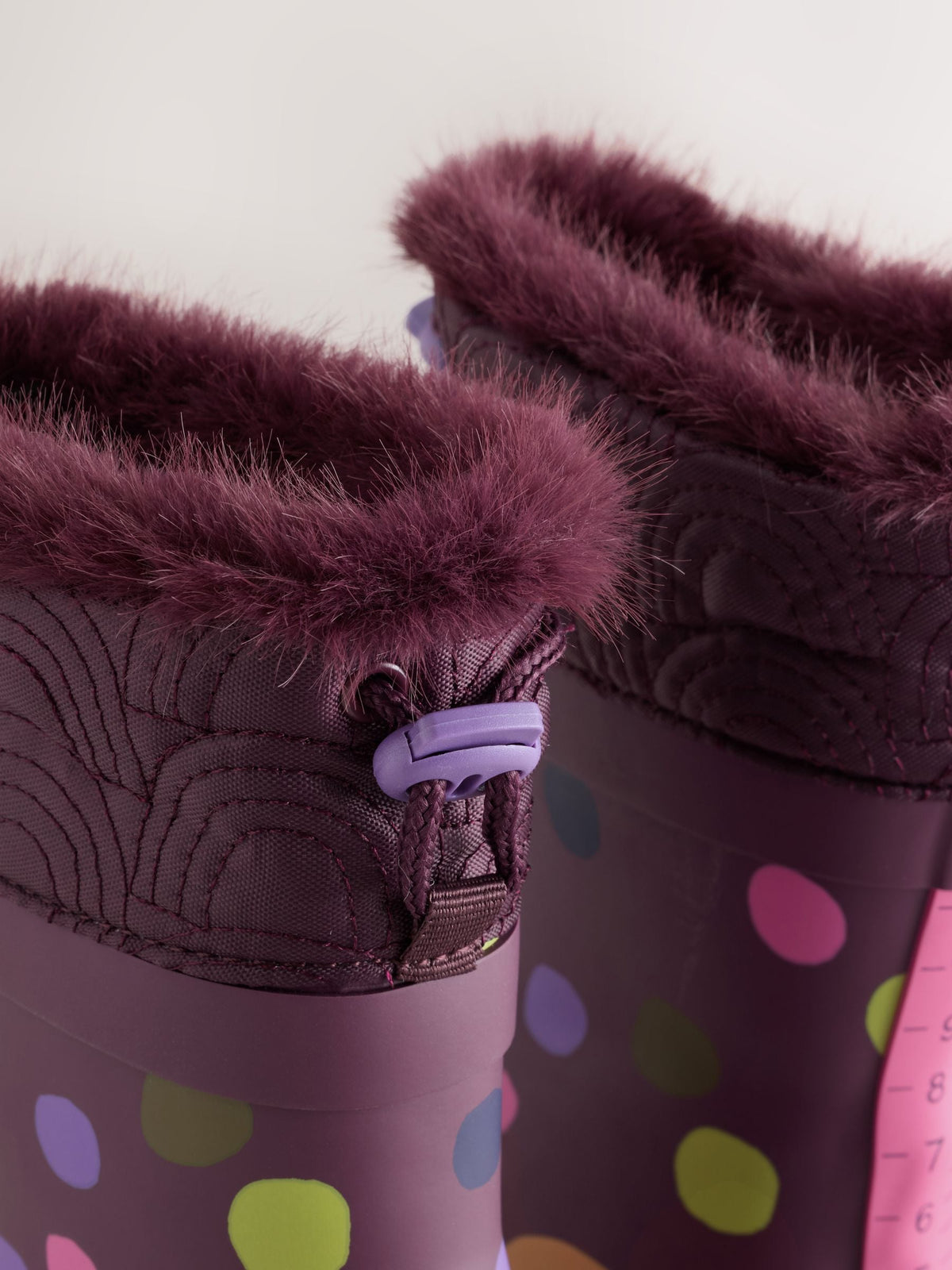 Dsiney Kidz - Purple Spot Thinsulate Lined Cuff Wellies image 3