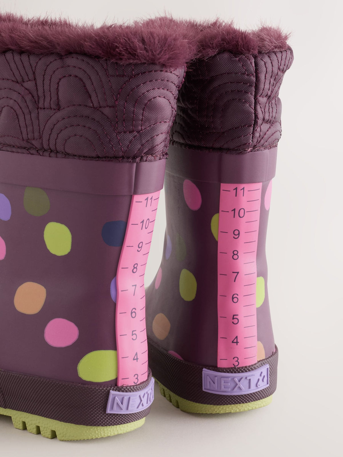 Dsiney Kidz - Purple Spot Thinsulate Lined Cuff Wellies image 4