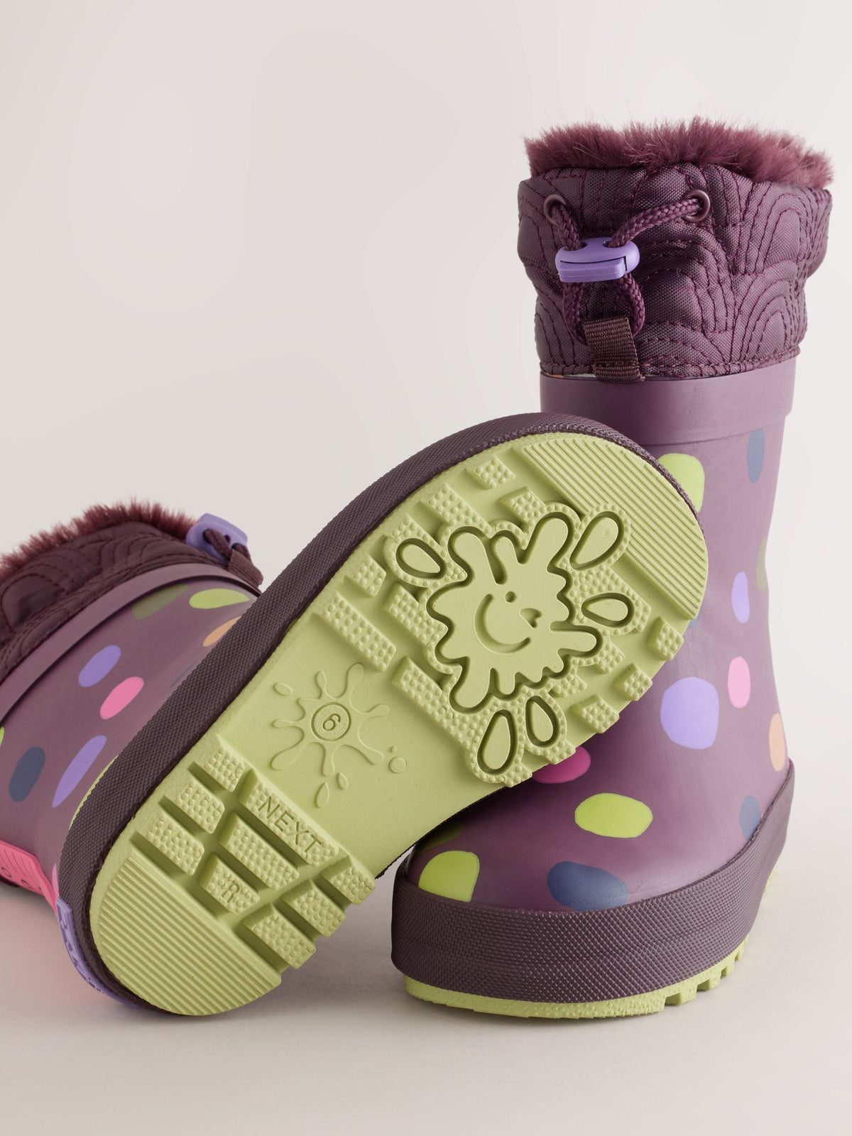 Dsiney Kidz - Purple Spot Thinsulate Lined Cuff Wellies image 5