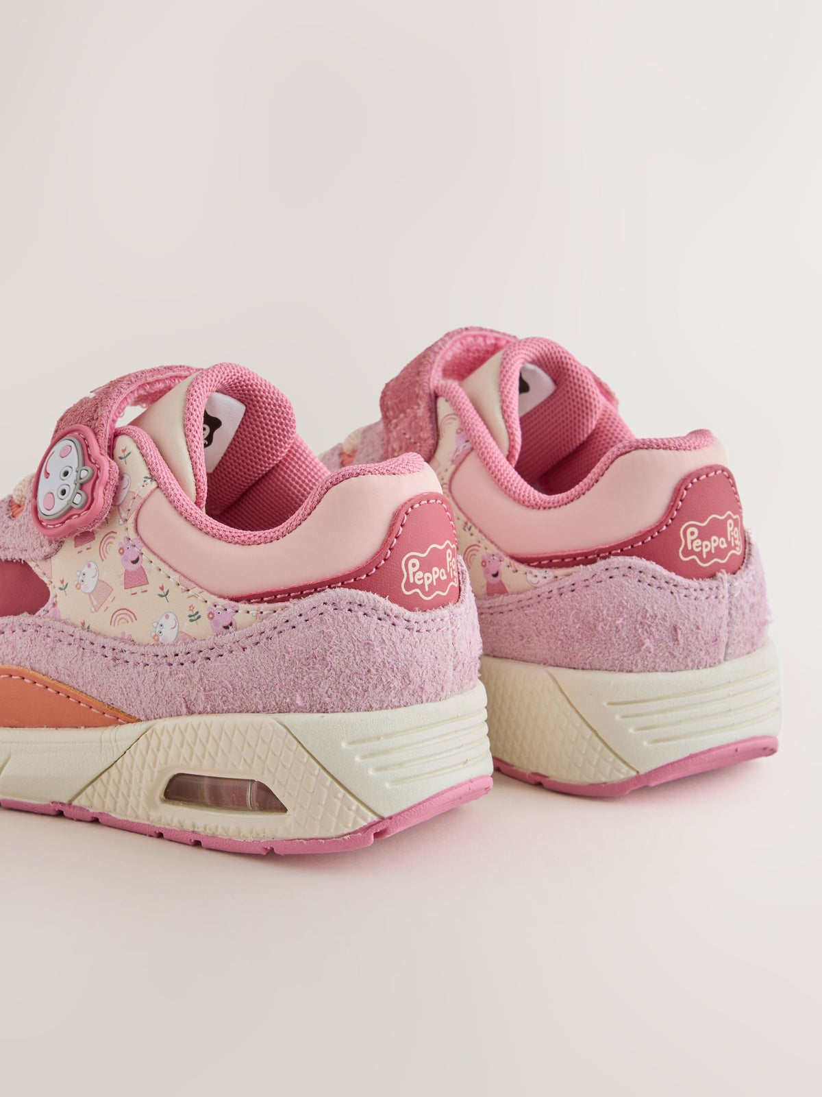 Dsiney Kidz - Pink Peppa Pig Touch Fastening Elastic Lace Bubble Trainers image 5