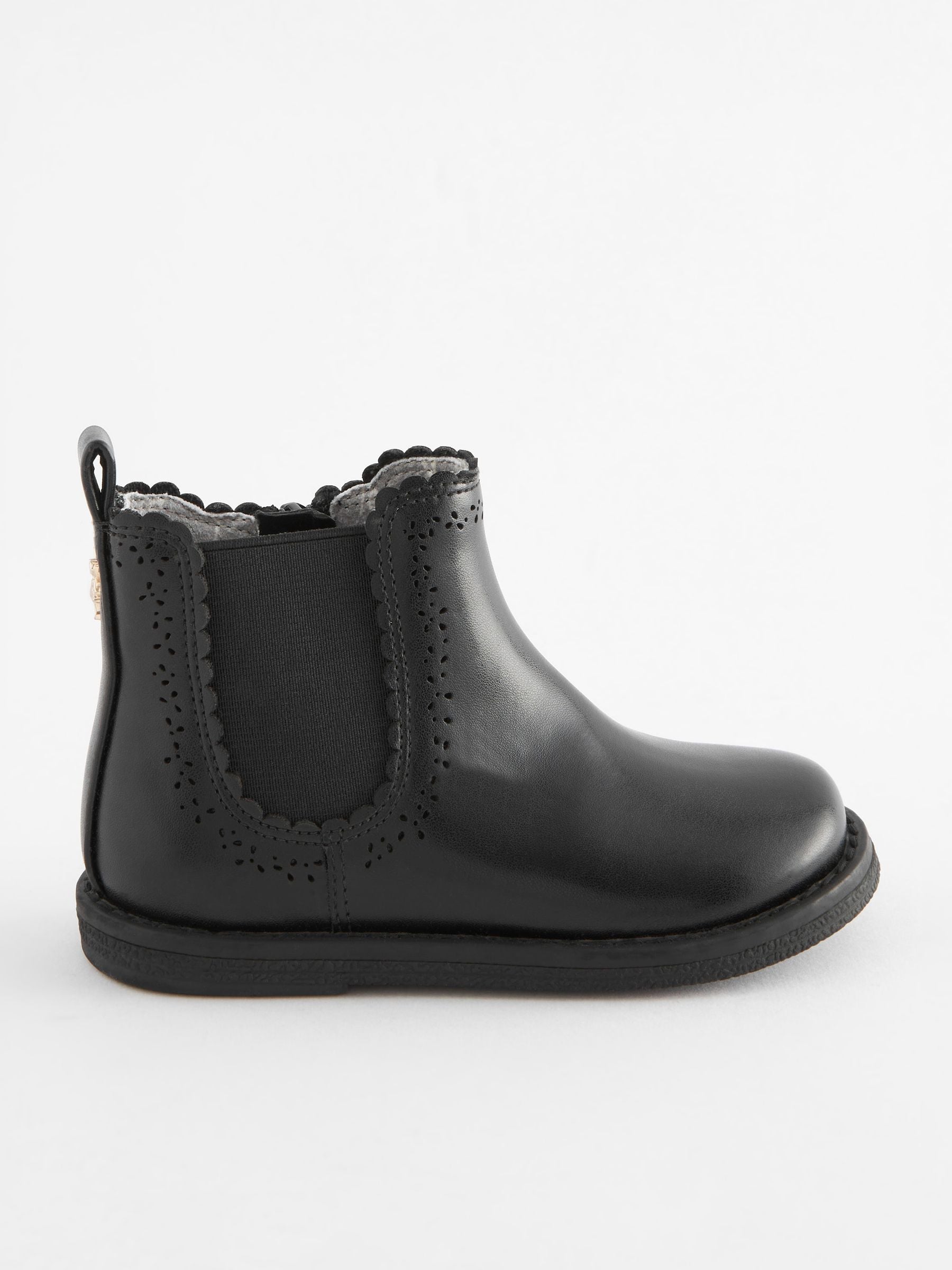 Black Standard Fit (F) Chelsea Ankle Boots image 2