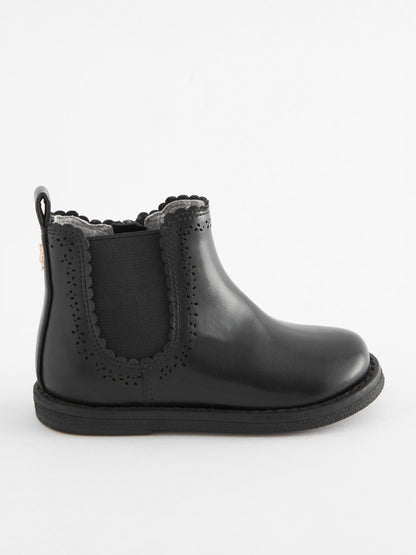 Black Standard Fit (F) Chelsea Ankle Boots image 2