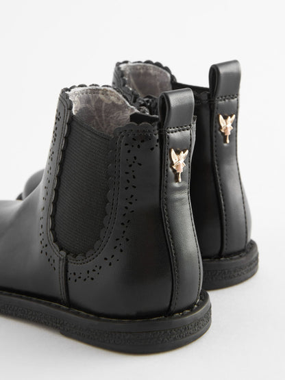 Black Standard Fit (F) Chelsea Ankle Boots image 3