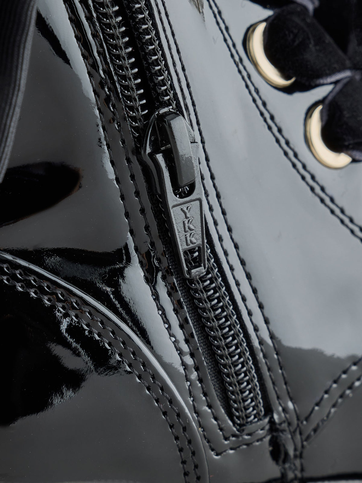 Dsiney Kidz - Black Patent Bow Detail Lace Up Ankle Boots image 6
