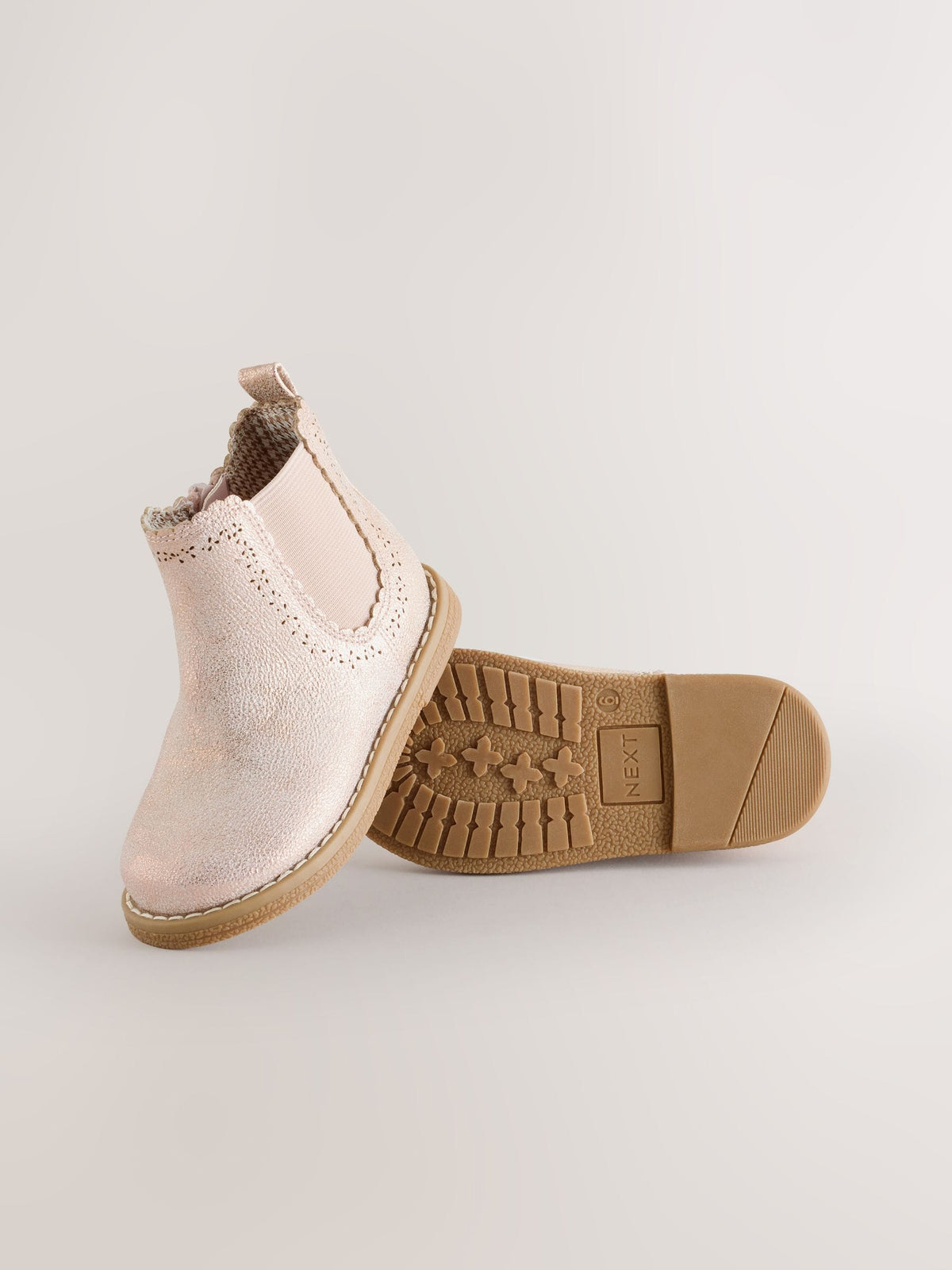 Dsiney Kidz - Pink Shimmer Standard Fit (F) Chelsea Ankle Boots image 3