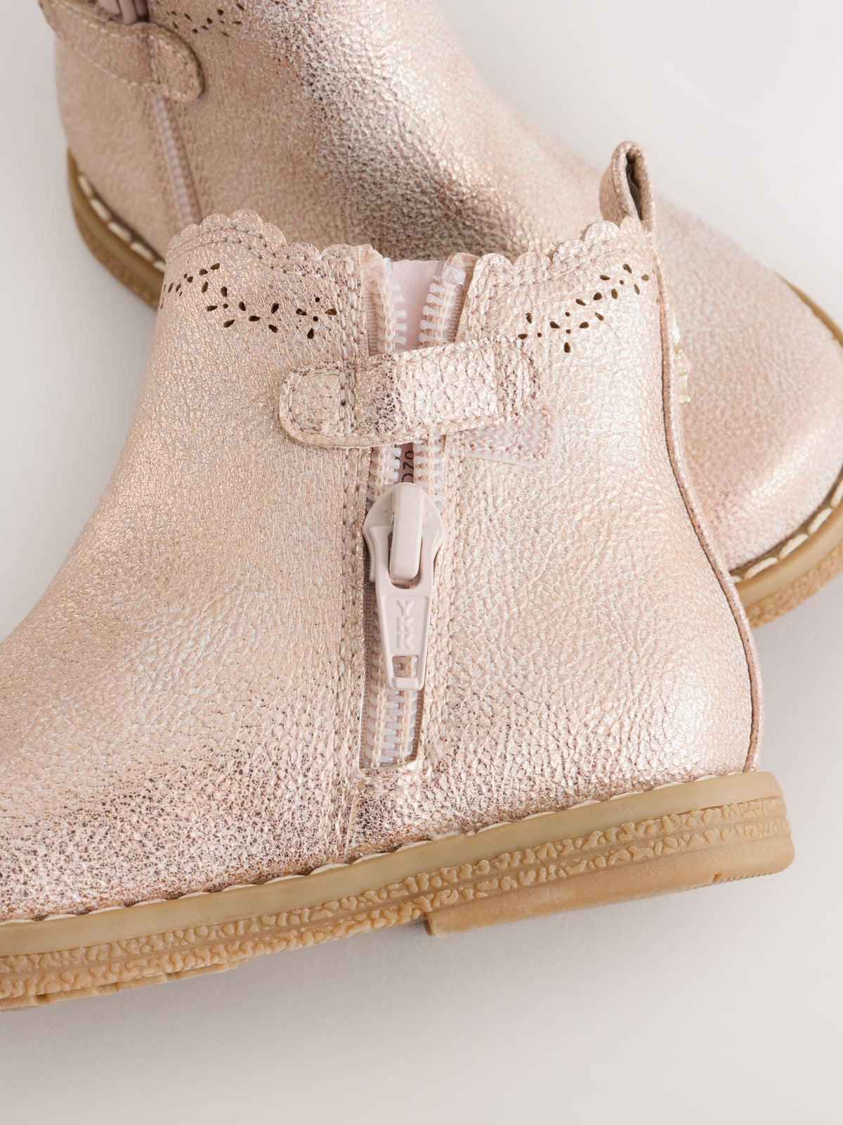 Dsiney Kidz - Pink Shimmer Standard Fit (F) Chelsea Ankle Boots image 5