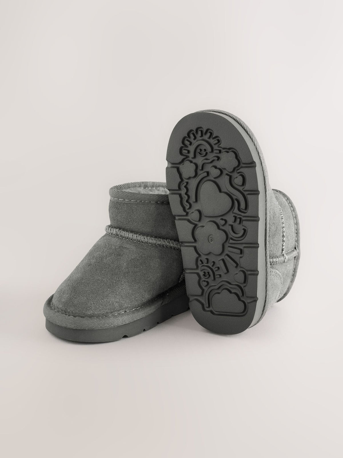Dsiney Kidz - Grey Standard Fit (F) Water Repellent Suede Pull On Boots image 3