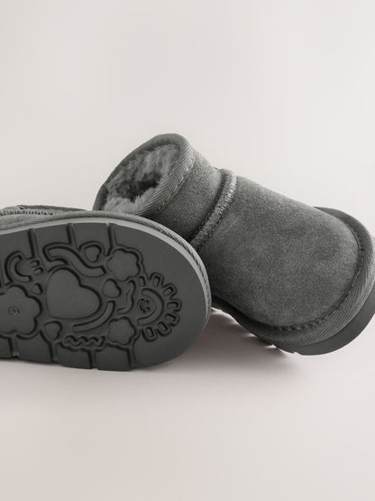 Dsiney Kidz - Grey Standard Fit (F) Water Repellent Suede Pull On Boots image 5