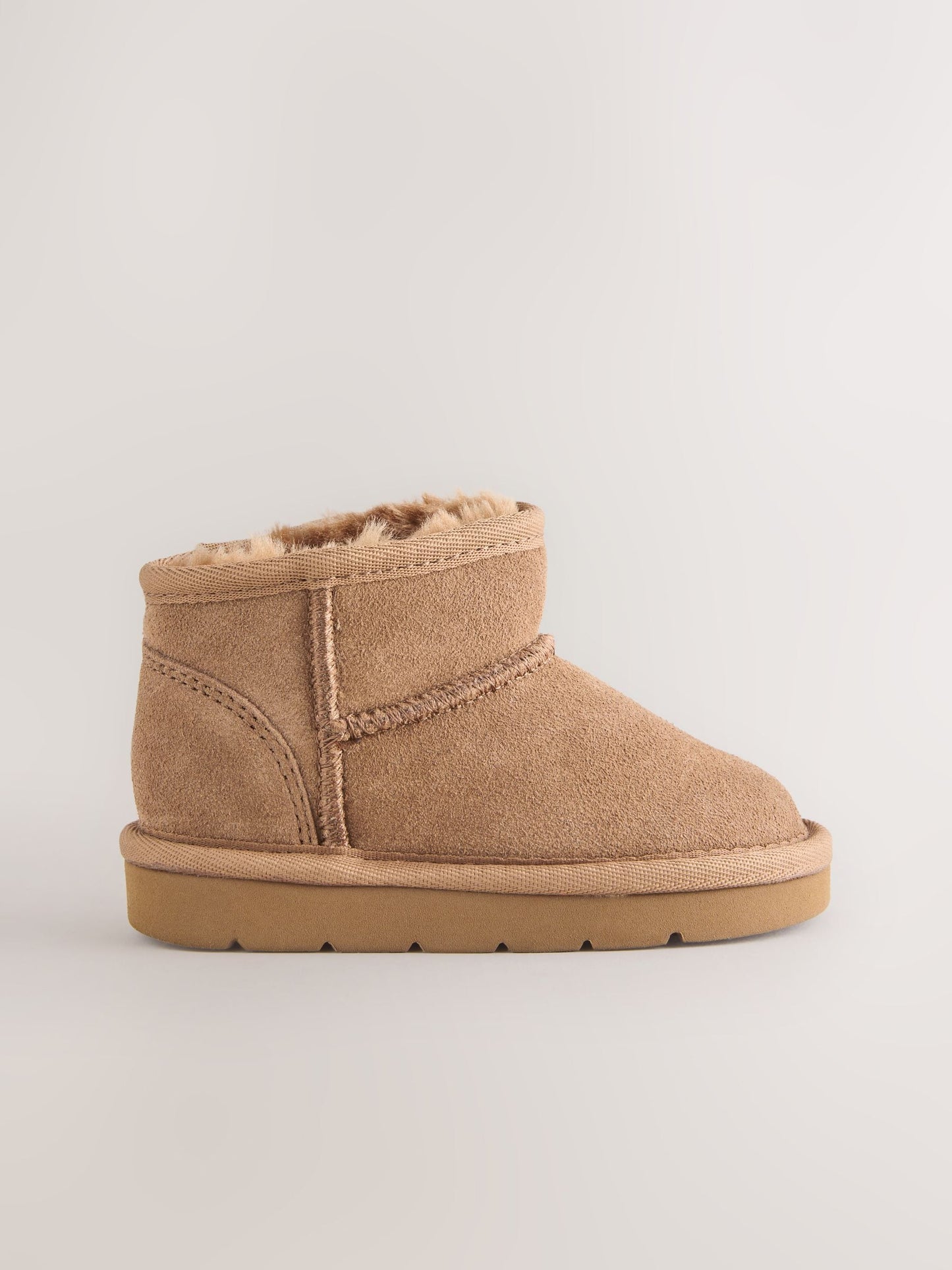 Tan Brown Standard Fit (F) Water Repellent Suede Pull On Boots image 2