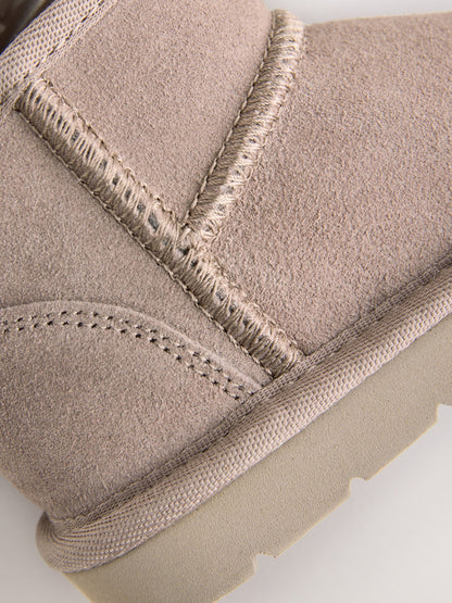 Mink Brown Wide Fit (G) Water Repellent Suede Pull On Boots image 5