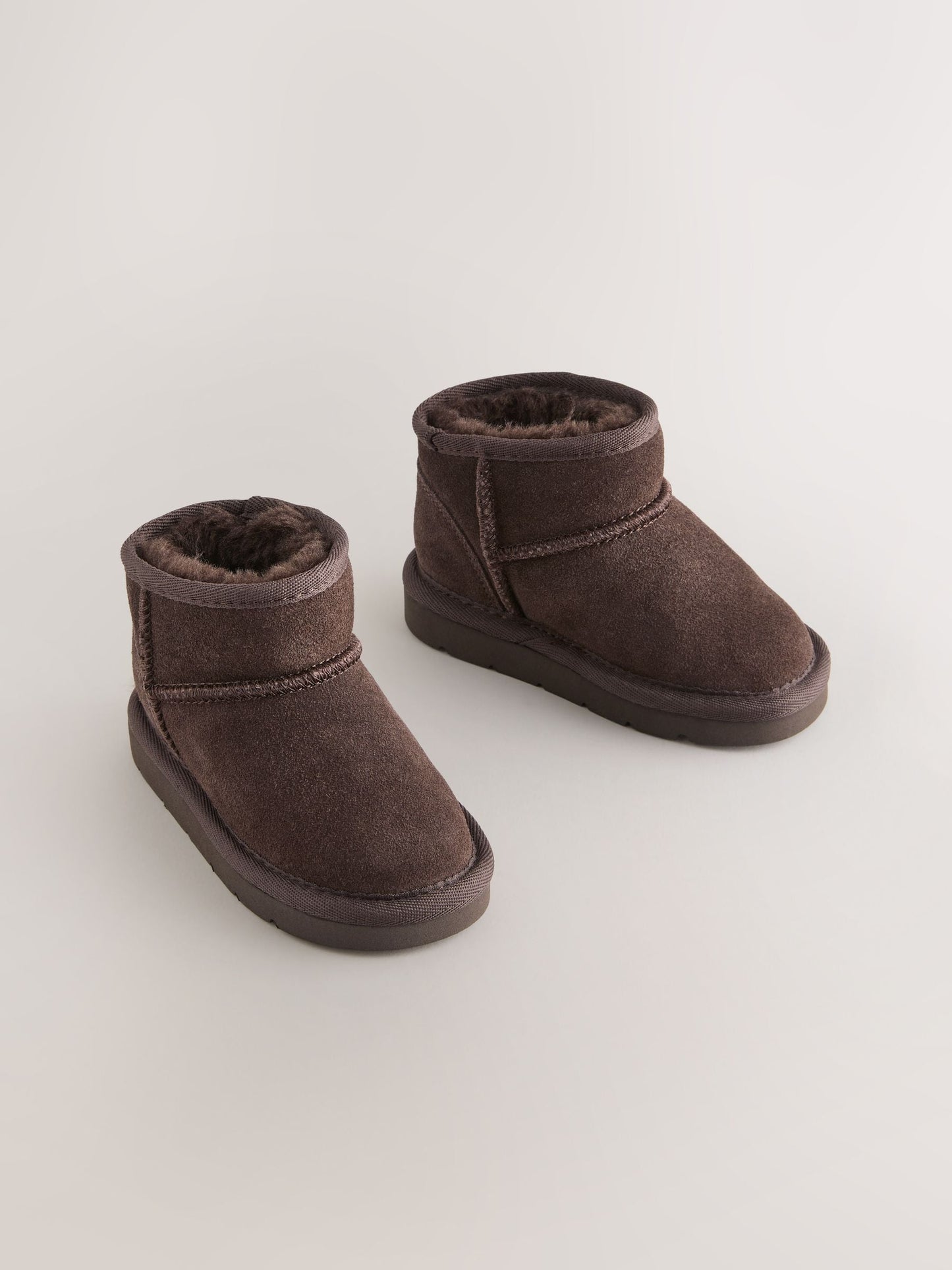Chocolate Brown Wide Fit (G) Water Repellent Suede Pull On Boots image 1