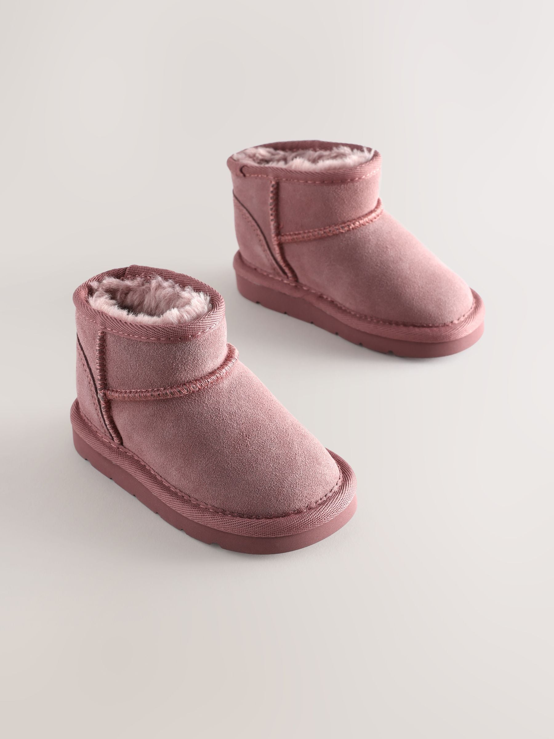 Pink Standard Fit (F) Water Repellent Suede Pull On Boots image 1